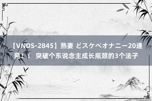 【VNDS-2845】熟妻 どスケベオナニー20連発！！ 突破个东说念主成长瓶颈的3个法子