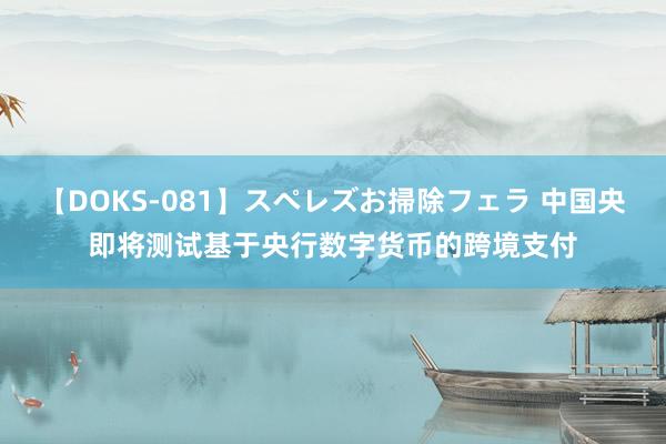 【DOKS-081】スペレズお掃除フェラ 中国央即将测试基于央行数字货币的跨境支付