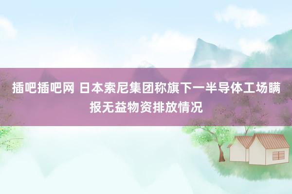 插吧插吧网 日本索尼集团称旗下一半导体工场瞒报无益物资排放情况