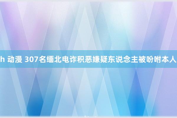 h 动漫 307名缅北电诈积恶嫌疑东说念主被吩咐本人