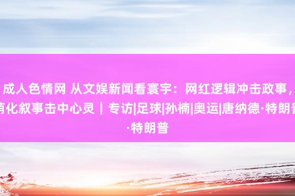 成人色情网 从文娱新闻看寰宇：网红逻辑冲击政事，萌化叙事击中心灵｜专访|足球|孙楠|奥运|唐纳德·特朗普