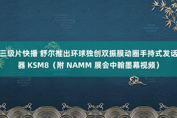 三级片快播 舒尔推出环球独创双振膜动圈手持式发话器 KSM8（附 NAMM 展会中翰墨幕视频）