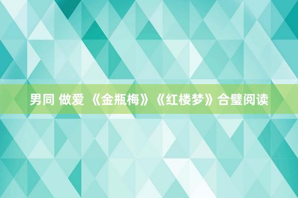 男同 做爱 《金瓶梅》《红楼梦》合璧阅读