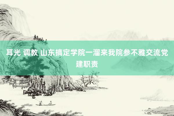 耳光 调教 山东搞定学院一溜来我院参不雅交流党建职责